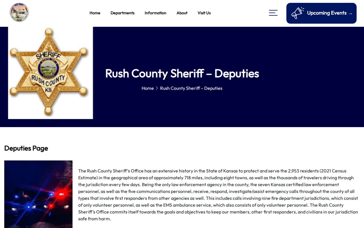 Rush County Sheriff's Office deputies page for wanted-person coverage